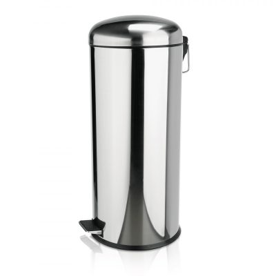 Pedálos szemetes kivehető galvanizált vödörrel, 30 l, 30-71 cm, rozsdamentes
