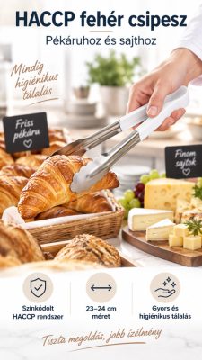 Csipesz univerzális 24 cm fehér (pékáru sajt) (HACCP) - Német minőség