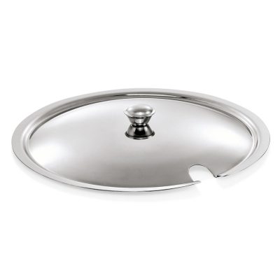 Rozsdamentes levestálhoz fedő 1475-ös levestálhoz 22 cm. kanálkivágással rozsdamentes