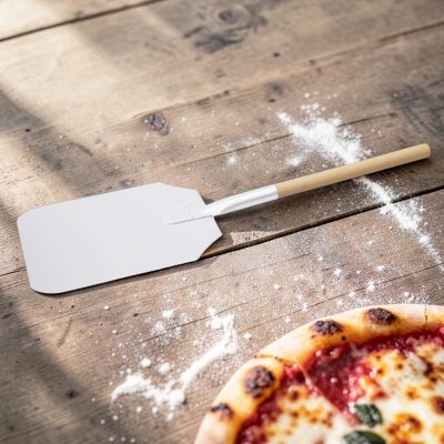 Pizzalapát 24x25 cm fej, fa nyéllel, 100 cm, alumínium - Német minőség