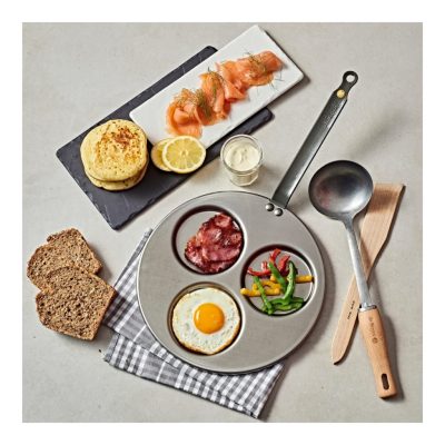de Buyer Reggeli Készítő Szett, 3 Fészkes Mineral B Szénacél Blini Sütő és Eszközök
