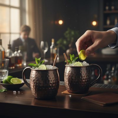Moscow Mule bögre 450 ml pvd bevonatos antik, 2 db-os csomag