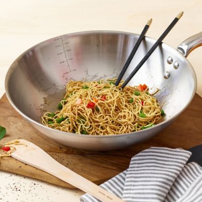Wok, 4,5 l, 32 cm, Alchimy, de Buyer, rozsdamentes