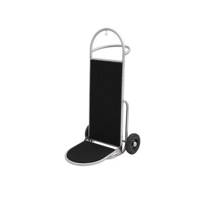 Londiner molnárkocsi 61x70x120 cm szálcsiszolt inox fekete szőnyeggel