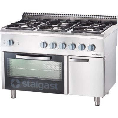 Gáztűzhely, 6 égős, gázsütővel, 36,5+5 kW, G30