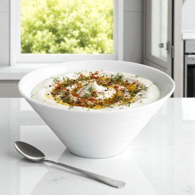 Sorolható tálka 75 ml belül bordázott porcelán, 6 db-os csomag