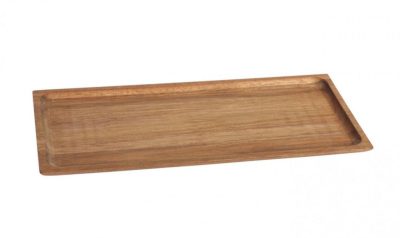 Acacia szögletes fa tálaló tálca 35x16.5x2 cm