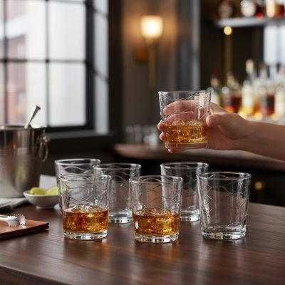 Madrid 295 ml-es whiskys pohár, 6 db-os csomag - Lav üveg