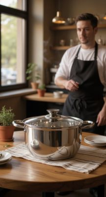 Quttin New Neron indukciós lábas üvegfedővel 6 l – 24 cm átmérővel