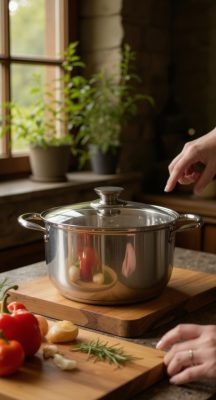 Quttin New Neron indukciós lábas üvegfedővel 8 l – 26 cm átmérővel
