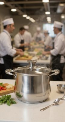 Quttin Neron indukciós fazék üvegfedővel 4 l – 20 cm átmérővel, rozsdamentes