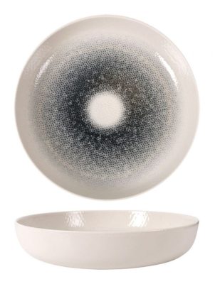 Mademoiselle Szürke Átmenetes Porcelán Mélytányér – 23 cm, 1 liter, Fine Dining tálaláshoz