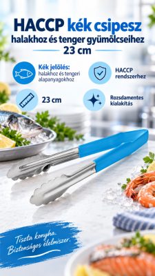 HACCP kék csipesz halakhoz és tenger gyümölcseihez 23 cm - Német minőség