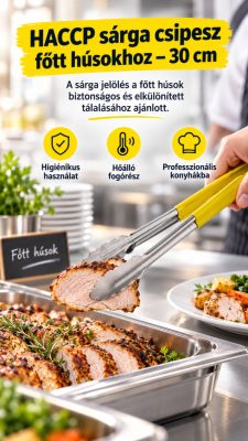 HACCP sárga csipesz főtt húsokhoz 30 cm- Német minőség