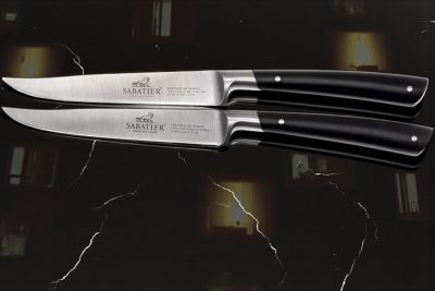 Lion Sabatier Edonist Black steak kés szett – 2 db, 13 cm prémium kovácsolt pengével, díszdobozban
