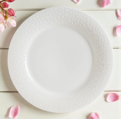 Albus Portedo enyhe krém színű porcelán lapostányér 30 cm - 6 db-os csomag