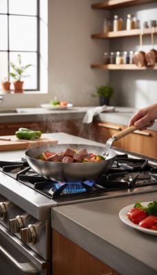 de Buyer Mineral B Bois wok 28 cm – bükkfa nyéllel
