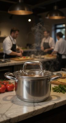 Quttin Caesar indukciós fazék üvegfedővel 2,5 l – 16 cm átmérővel, rozsdamentes