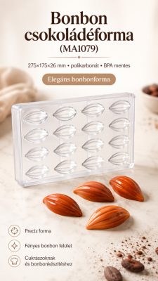 Martellato Theobroma kakaótermés bonbonforma – 16 fészkes, BPA-mentes polikarbonát