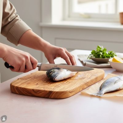 Lion Sabatier Idéal Sole filézőkés 20 cm-es penge – POM Markolattal és Rozsdamentes Szegecsekkel
