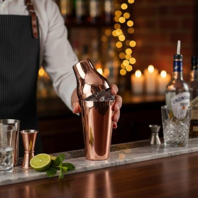 Prémium réz koktél shaker 650 ml – párizsi design