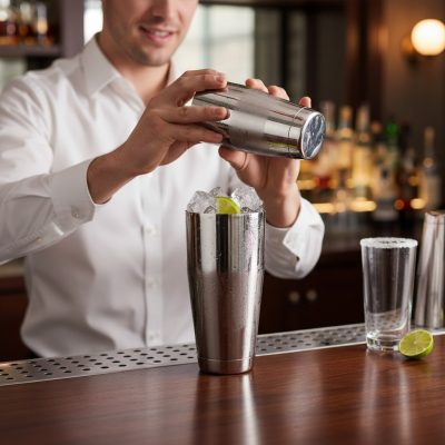 Boston shaker szett (nagy + kis tin) 800 ml – rozsdamentes acél