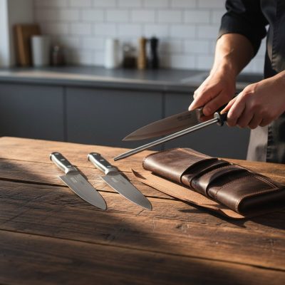 Profi Gyémántszemcsés Késélező Acél - Prémium Gyémántporos Fenőacél, 25,5 cm