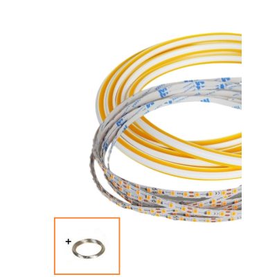 UNIVERSO Hajlítható led szalag szilikon fedlappal DC:24V 120D-10w/méter sárga IP20 6x9mm 10méter 3év