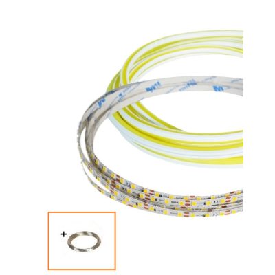 UNIVERSO Hajlítható led szalag szilikon fedlappal DC:24V 120D-10w/méter citromsárga IP20 6x9mm 10méter 3év