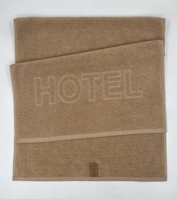 Infiniza Hotel Logós Színes Törölköző Szett - Beige - 70x140 és 50x100 cm