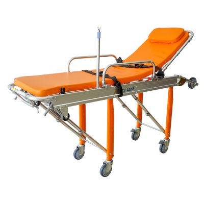 Stretcher hordágy kerekkel és automata összecsukó mechanizmussal