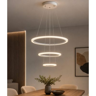 UNIVERSO Függeszték 68w 5440lm CCT.Táv IP20 Fehér D600x1100mm