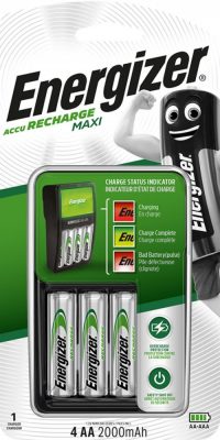 ENERGIZER Maxi töltő + 4 db AA Power+ 2000mAh akku (4/karton)