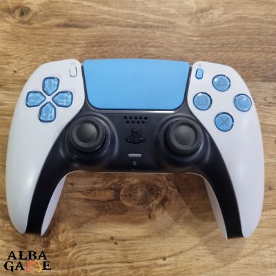 DUALSENSE KONTROLLER FEHÉR, KÉK GOMBOKKAL