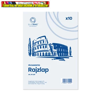 Rajzlap A4 félfamentes, 120gr, 10ív/cs (A/4) fóliázott