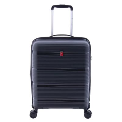 Gladiator Bionic fekete S Ryanair 55x40x20 bővíthető bőrönd, kabinbőrönd
