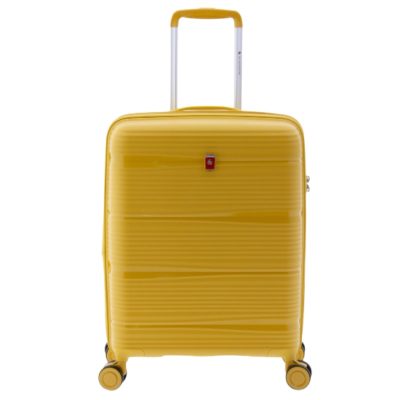 Gladiator Bionic sárga S Ryanair 55x40x20 bővíthető bőrönd, kabinbőrönd