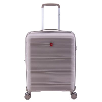 Gladiator Bionic bézs S Ryanair 55x40x20 bővíthető bőrönd, kabinbőrönd