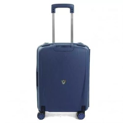 Roncato Light sötétkék 55x40x20 S csatos bőrönd, kabinbőrönd