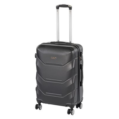 TraveLux Max közepes bőrönd keményfedeles 68x45x25 cm fekete