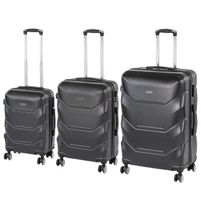 TraveLux Max XI gurulós bőrönd szett fekete