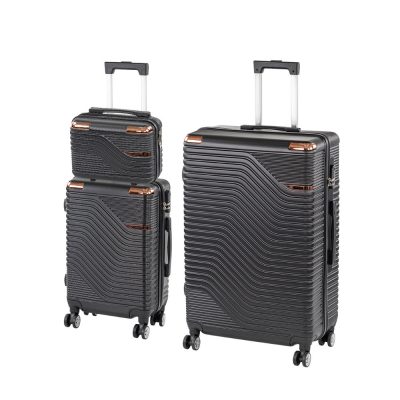 TraveLux Urban XIX gurulós bőrönd szett fekete