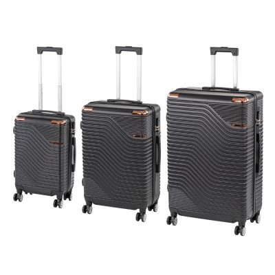 TraveLux Urban XXI gurulós bőrönd szett fekete