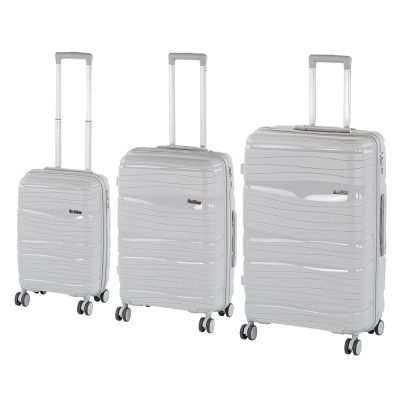 TraveLux Voyager XI gurulós bőrönd szett szürke