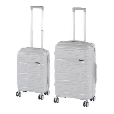 TraveLux Voyager V gurulós bőrönd szett szürke