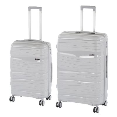 TraveLux Voyager VII gurulós bőrönd szett szürke