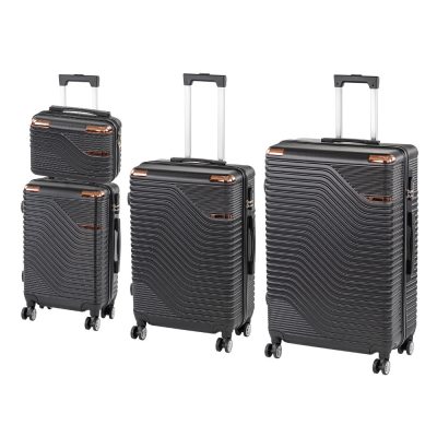 TraveLux Urban XXV gurulós bőrönd szett fekete