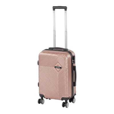 TraveLux Pro kabinbőrönd keményfedeles levehető kerékkel 55x40x20 cm rosegold