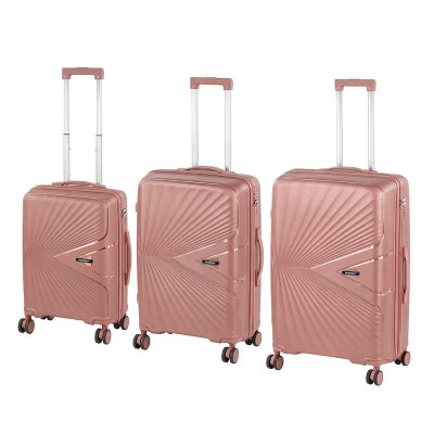 TraveLux Endure gurulós bőrönd szett barackrózsaszín