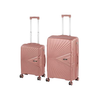 TraveLux Endure III gurulós bőrönd szett barackrózsaszín